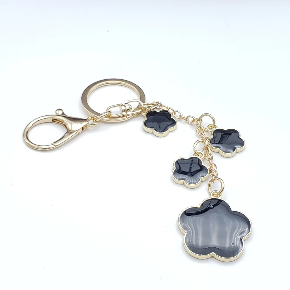 LV Gold Padlock Authentic 🔑 Luxury Bag Charm w/ Unbranded Flower Keychain - Picture 9 of 14